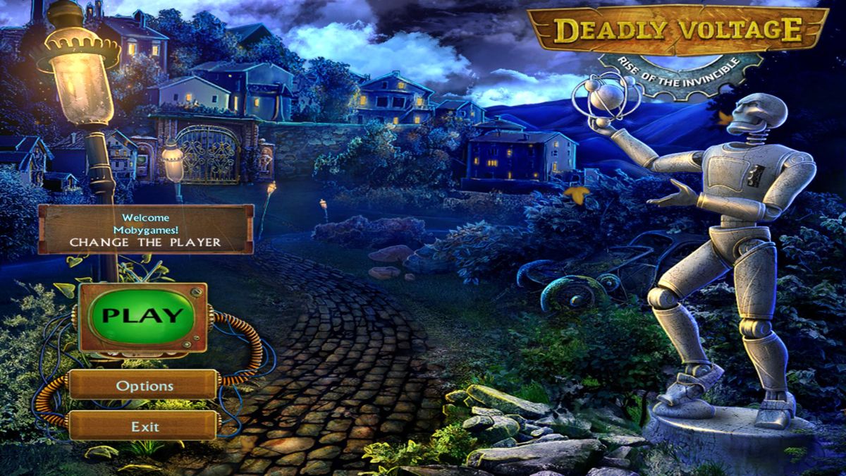 Deadly Voltage: Rise of the Invincible (Windows) screenshot: Title / main menu