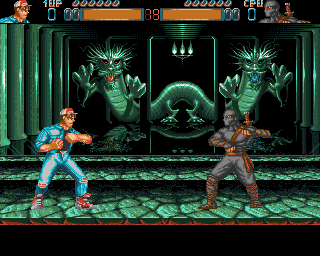 Body Blows (Amiga) screenshot: Beginning a fight