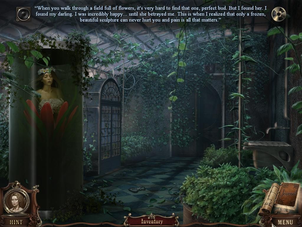 Brink of Consciousness: Dorian Gray Syndrome (Windows) screenshot: Garden and another victim Oscar calls the flowergirl