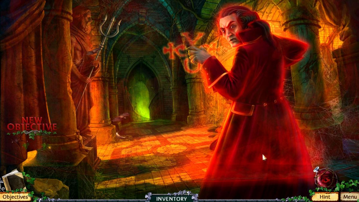 Dark Mysteries: The Soul Keeper (Windows) screenshot: Interrupting Curwen’s ritual on Charles