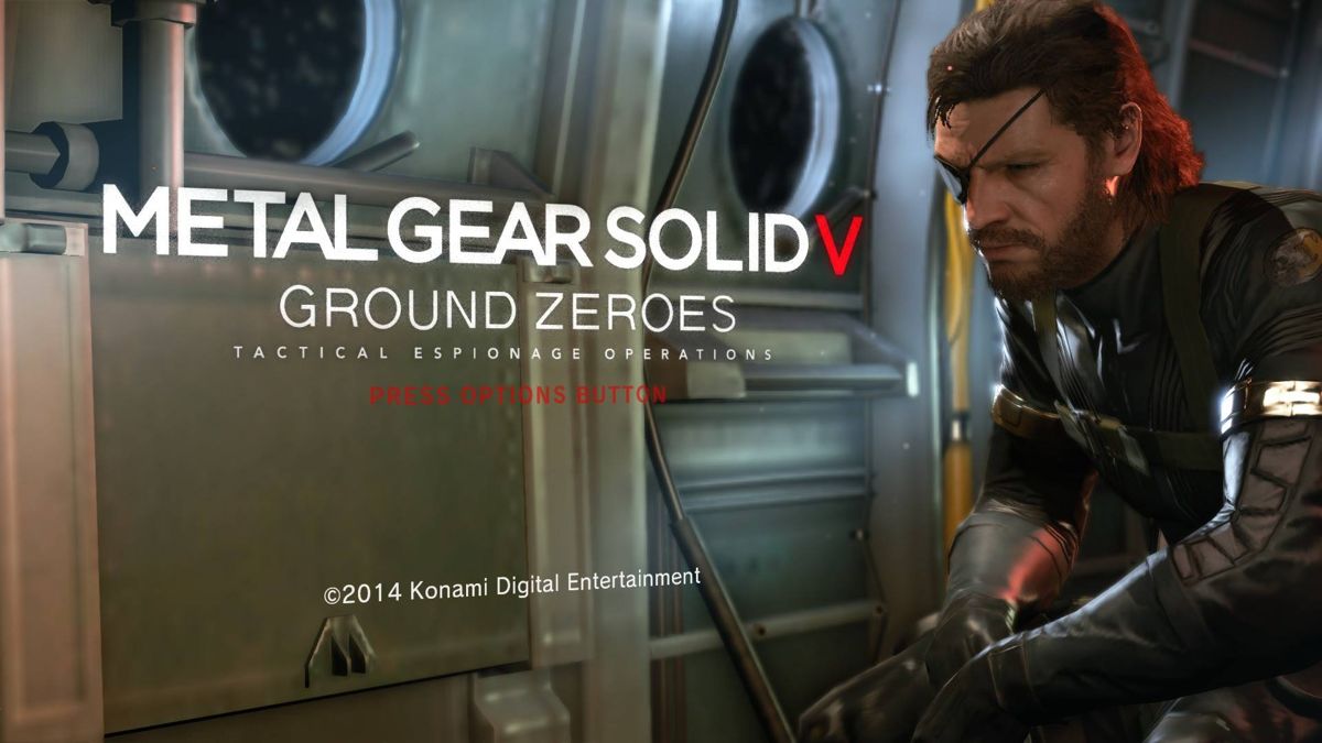 Metal Gear Solid V: Ground Zeroes (PlayStation 4) screenshot: Title screen