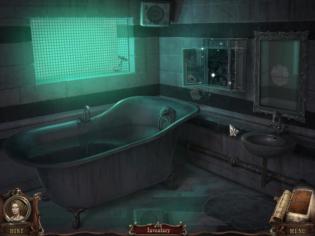 Brink of Consciousness: Dorian Gray Syndrome (Windows) screenshot: Scary bathroom note the snakes head in the tub