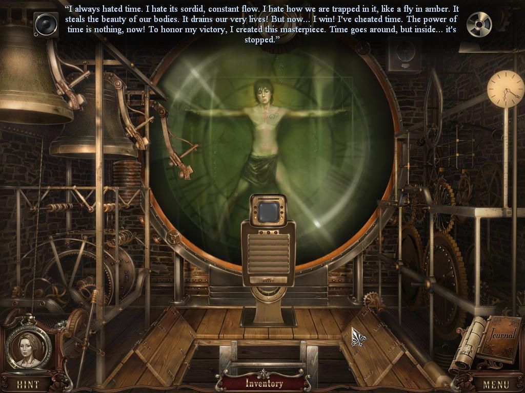 Brink of Consciousness: Dorian Gray Syndrome (Windows) screenshot: Inside the clock tower another victim as Oscar explains