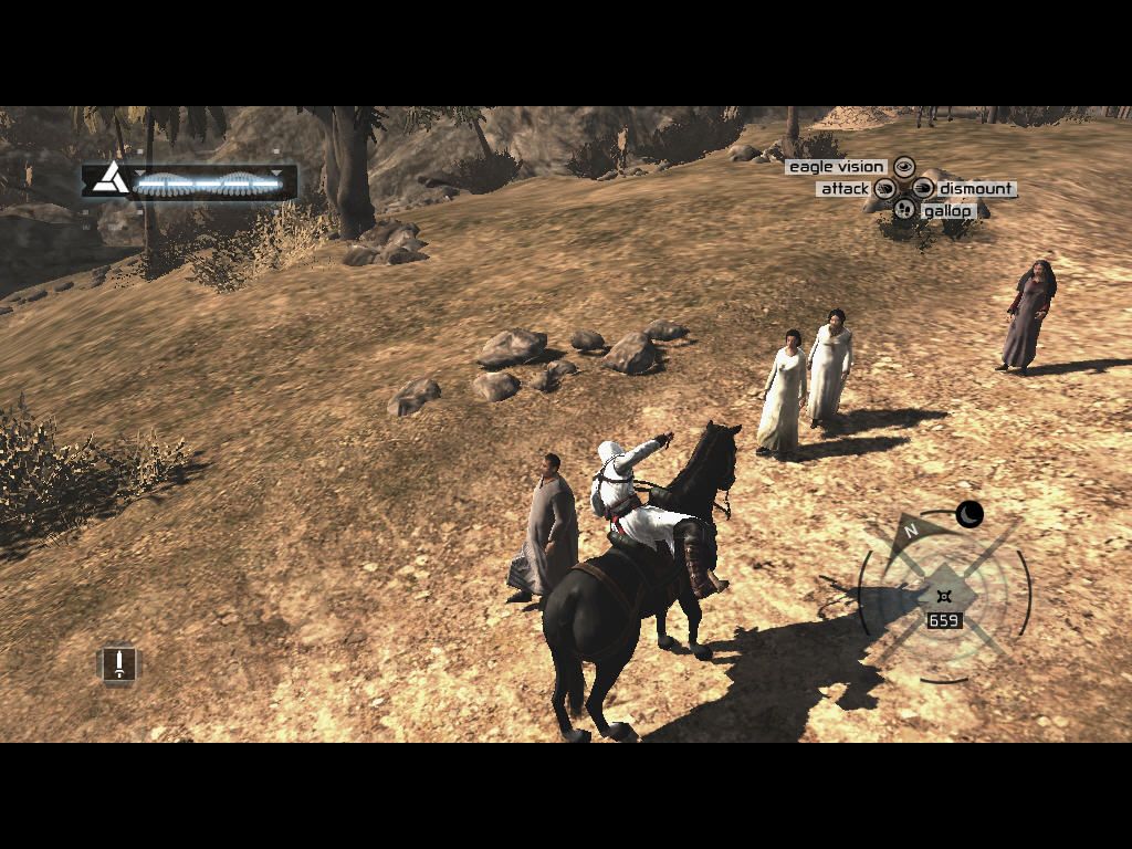 Assassin's Creed (Director's Cut Edition) (Windows) screenshot: Attack from horse