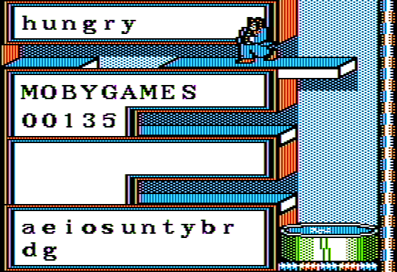 Stickybear: Spellgrabber (Apple II) screenshot: Bear Dunk