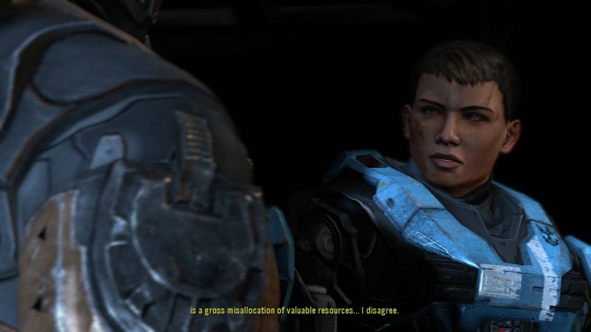 Halo: Reach (Xbox 360) screenshot: You team is about to go on their first mission.