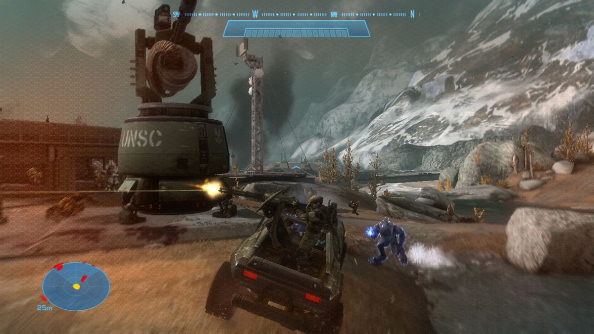 Halo: Reach (Xbox 360) screenshot: You can run over enemy troops just as well as you can shoot them.