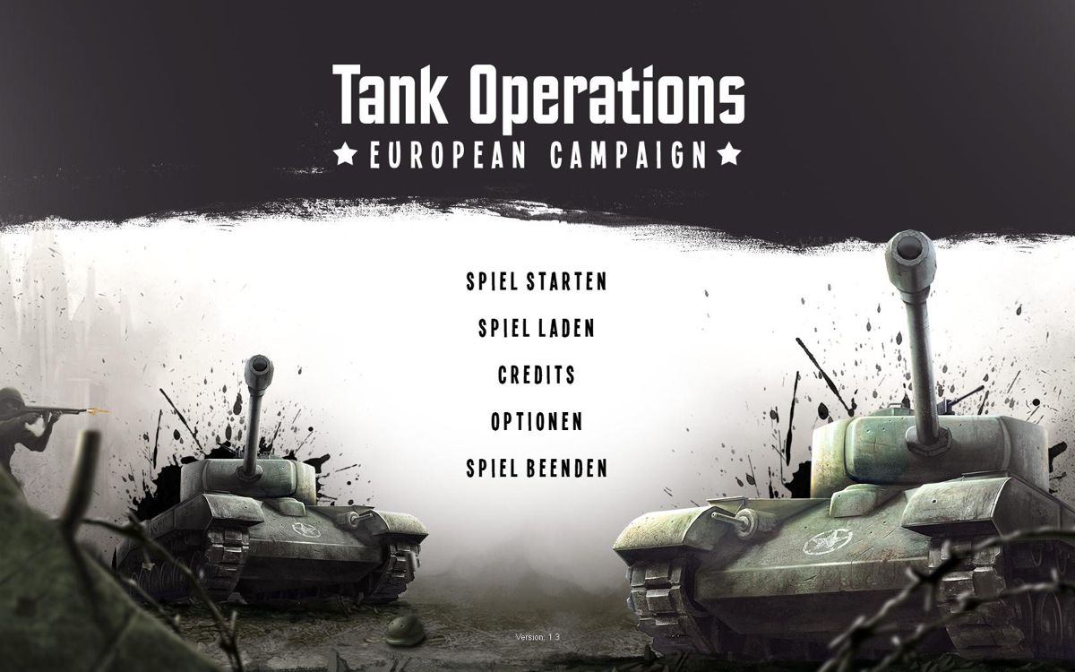 Tank Operations: European Campaign (Windows) screenshot: Main Screen