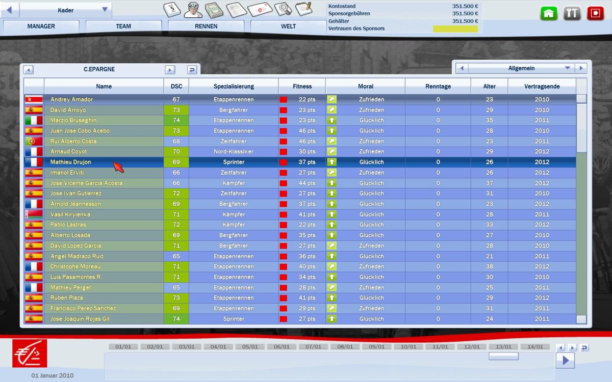 Screenshot of Pro Cycling Manager: Season 2010 (Windows, 2010) - MobyGames