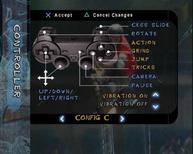 Aggressive Inline (PlayStation 2) screenshot: There are three different pre-set controller configurations to choose from