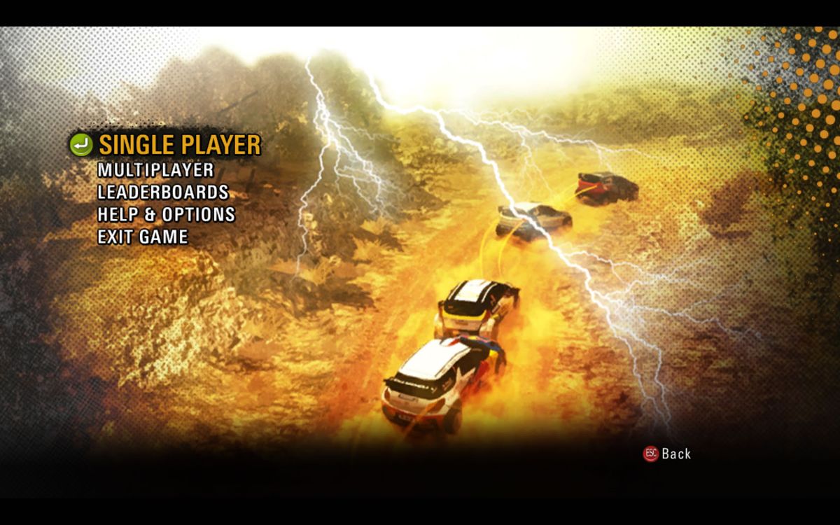 WRC Powerslide (Windows) screenshot: Main menu