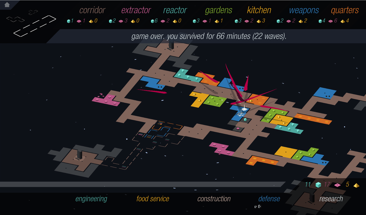 rymdkapsel (Android) screenshot: Game Over