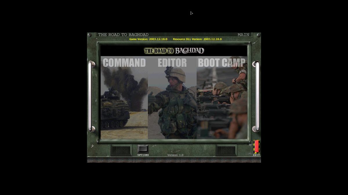 The Road to Baghdad (Windows) screenshot: Main Screen