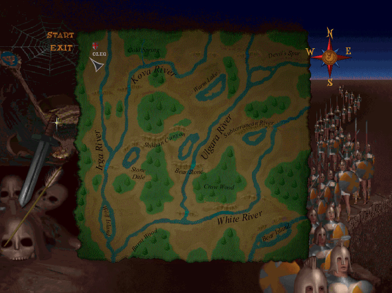 Orda: Severnyi Veter (Windows) screenshot: Starting the game as Oleg in the top-left corner of the world map.