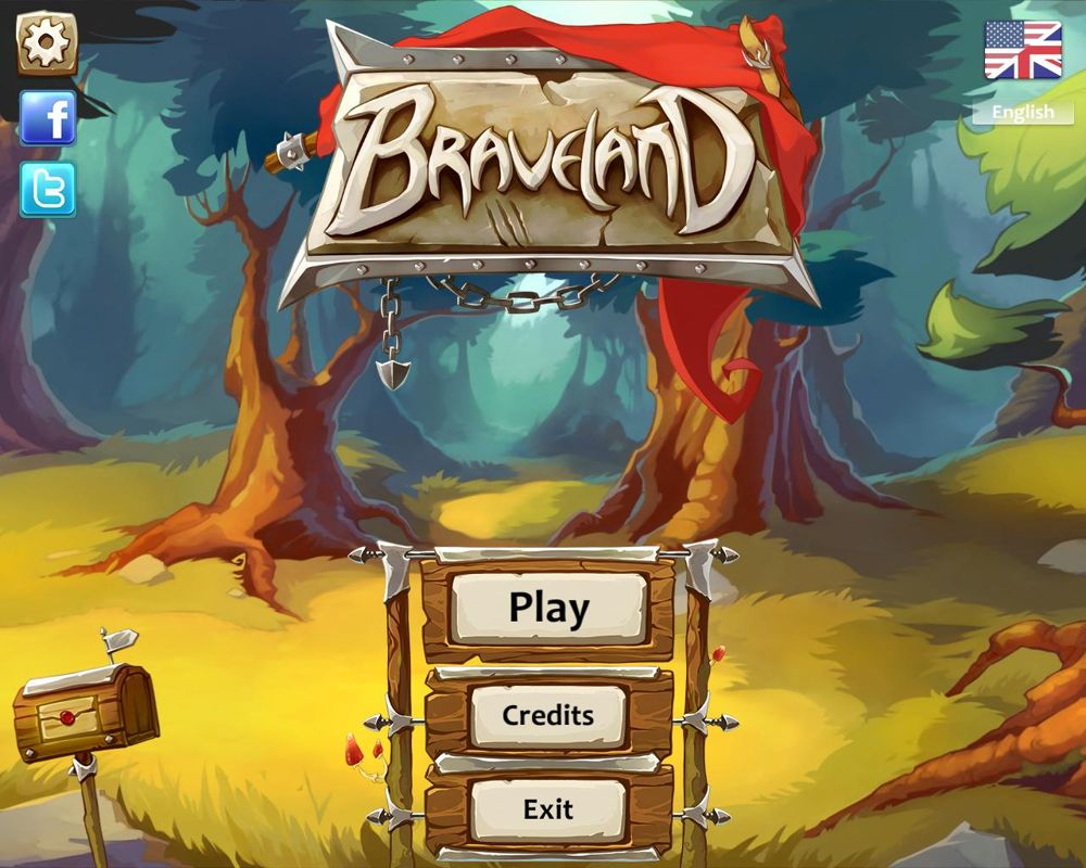 Braveland (Windows) screenshot: Main menu - A gentle ballad starts playing in the background.