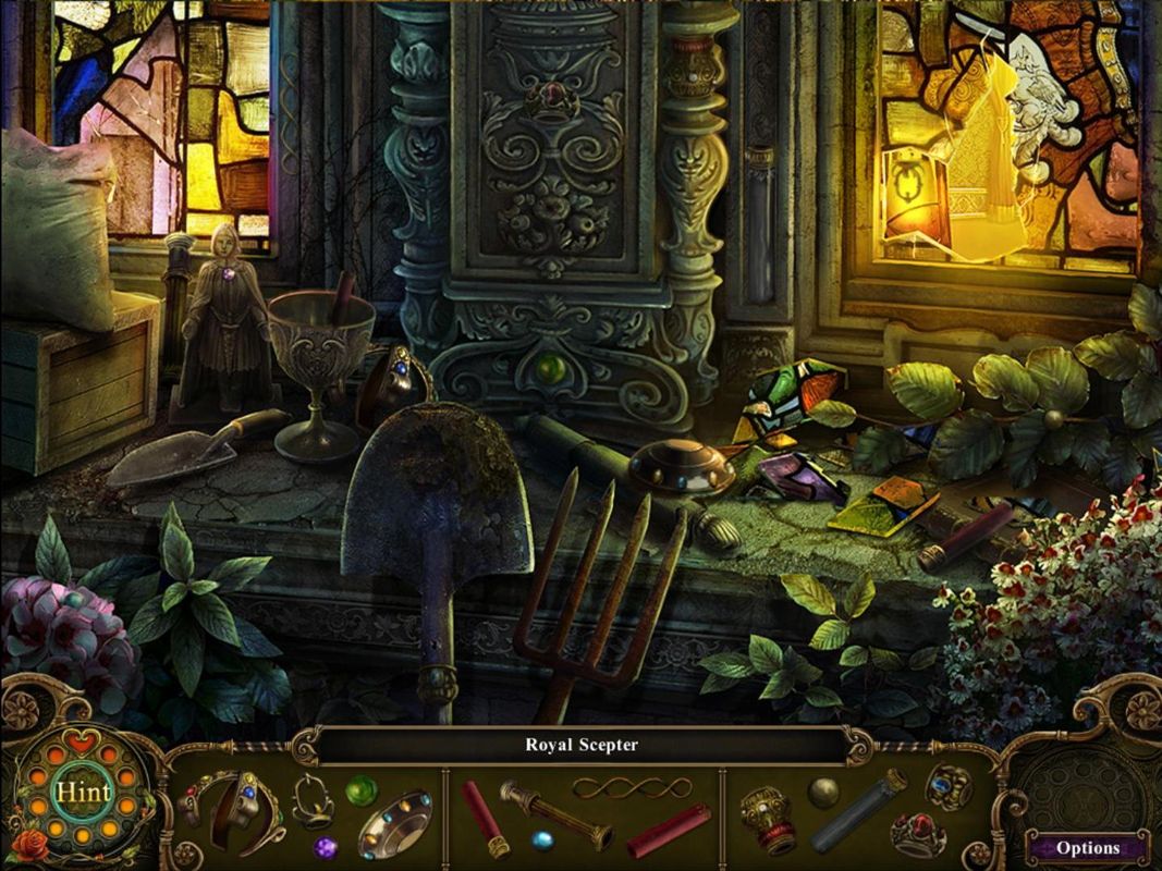 Dark Parables: The Exiled Prince (Windows) screenshot: Gate window - objects
