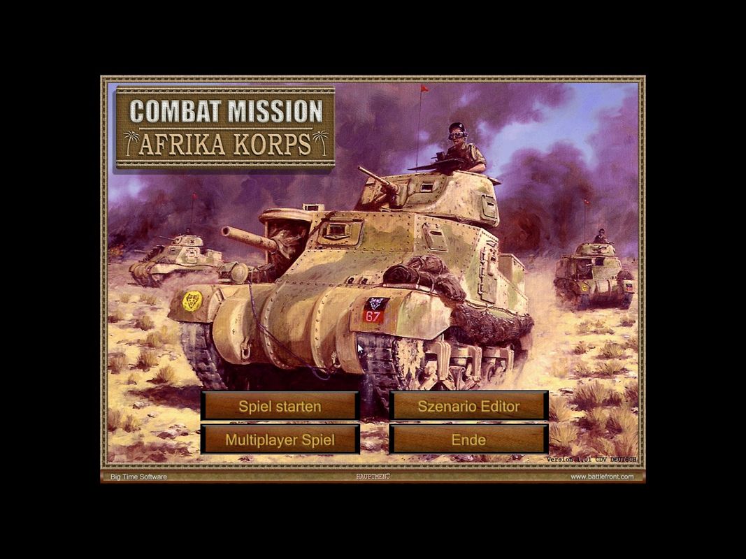Combat Mission 3: Afrika Korps (Windows) screenshot: Main Screen