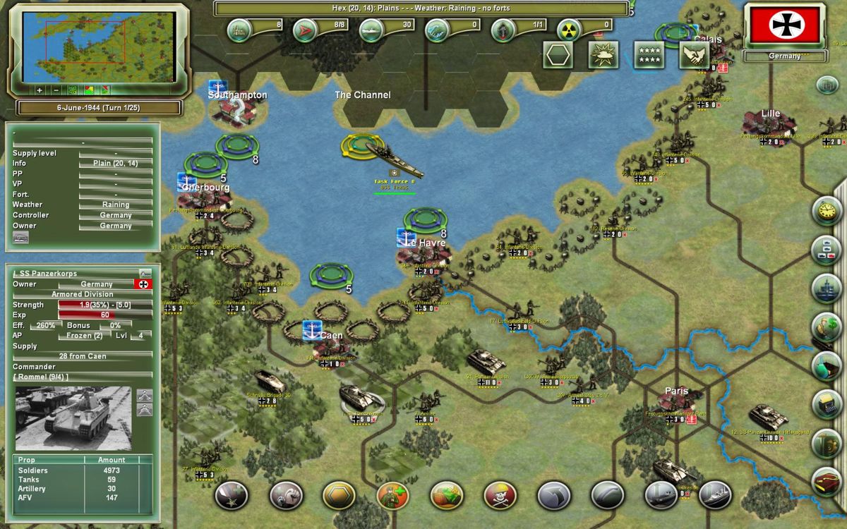 Time of Fury (Windows) screenshot: Overlord on German side