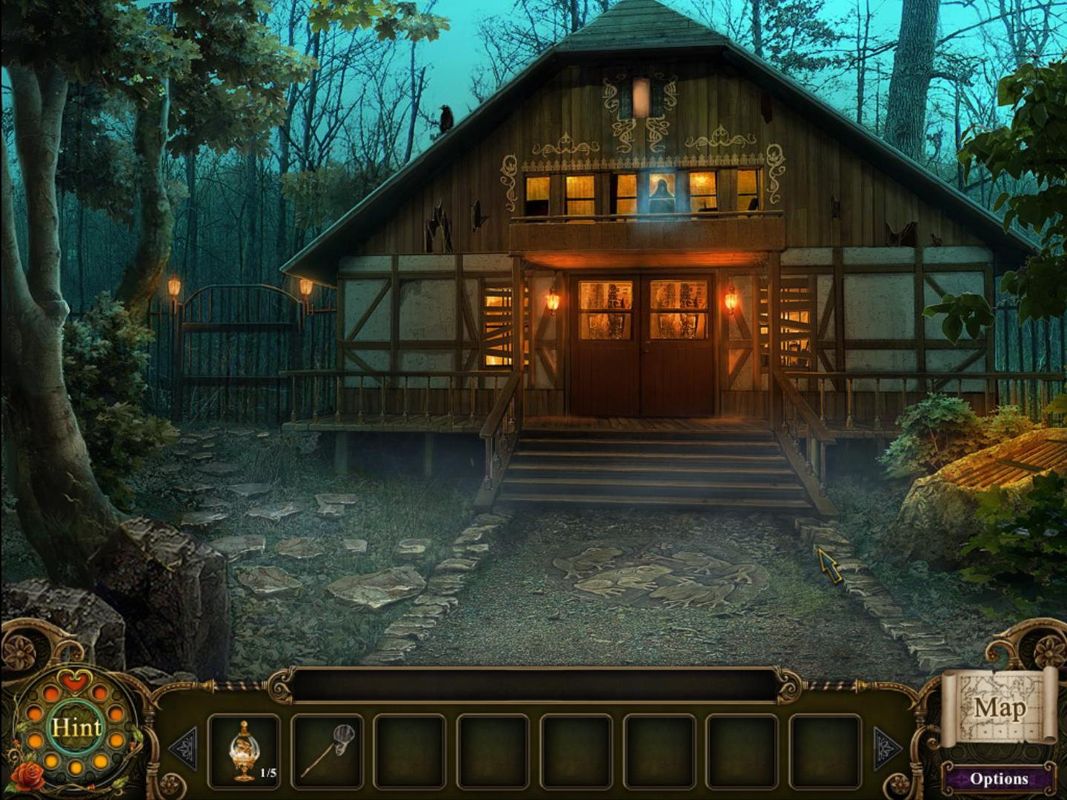 Dark Parables: The Exiled Prince (Windows) screenshot: Found a cabin in the woods