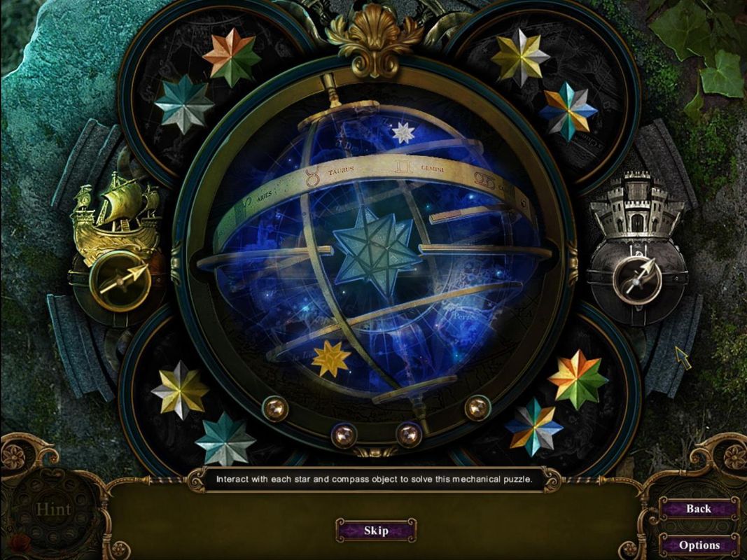 Dark Parables: The Exiled Prince (Windows) screenshot: Star & compass puzzle