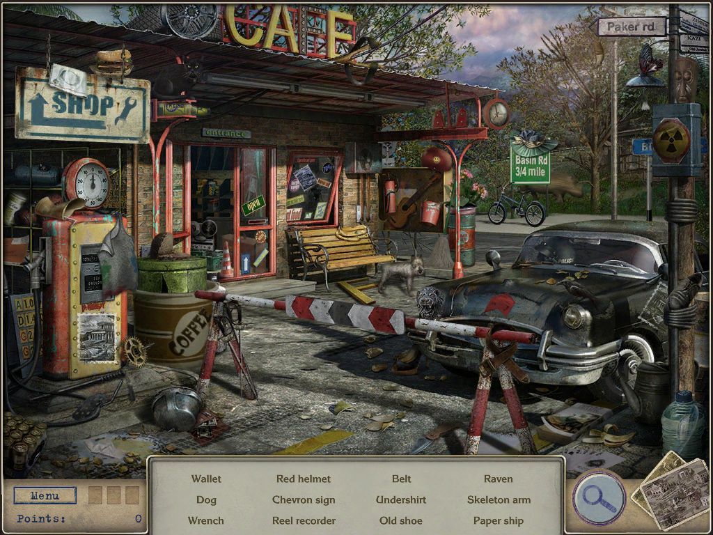 Letters from Nowhere 2 (iPad) screenshot: Gas Station - objects