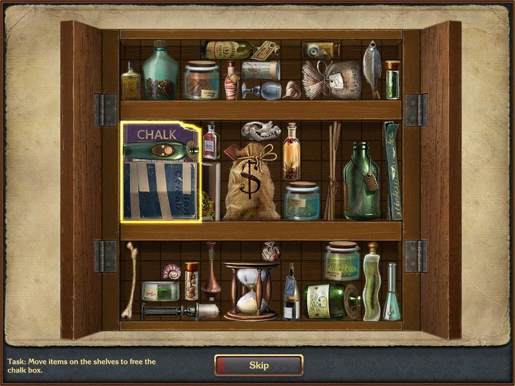 Letters from Nowhere 2 (iPad) screenshot: Mini-puzzle object arrangement
