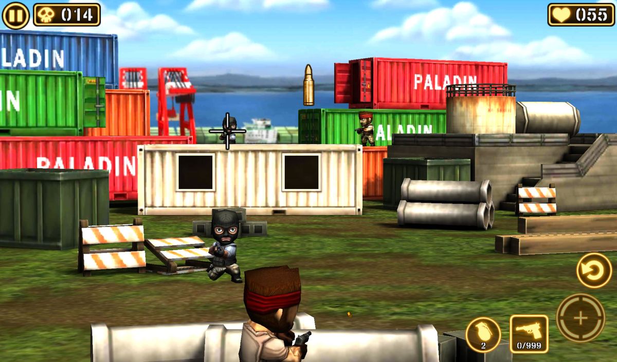 Gun Strike 2 (Android) screenshot: Three opponents appearing at once.