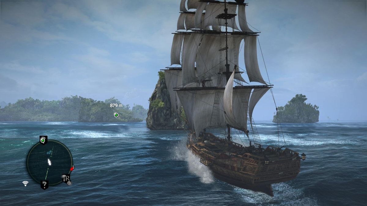 Assassin's Creed IV: Black Flag (Windows) screenshot: Sailing away
