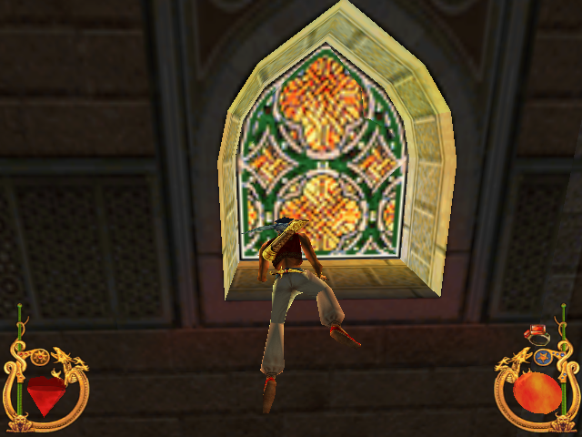 Arabian Nights (Windows) screenshot: With the doors locked, Ali has to find alternate means of entry.