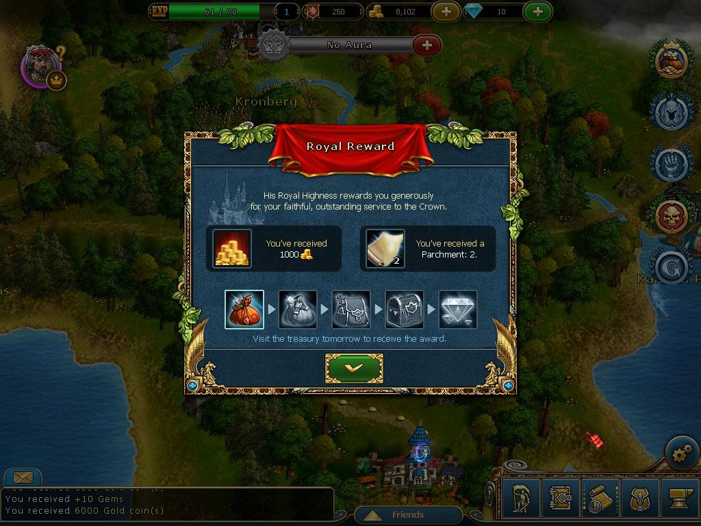 King's Bounty: Legions (Windows) screenshot: Getting a reward