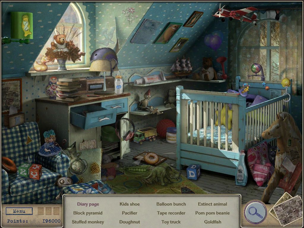 Letters from Nowhere 2 (iPad) screenshot: Nursery – objects