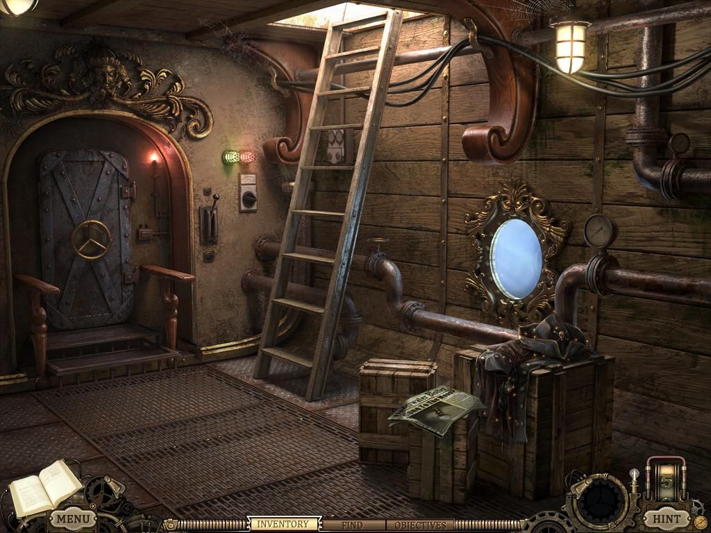 Hidden Expedition: The Uncharted Islands (Windows) screenshot: Undertow's vessel has a real Jules Verne feel to it