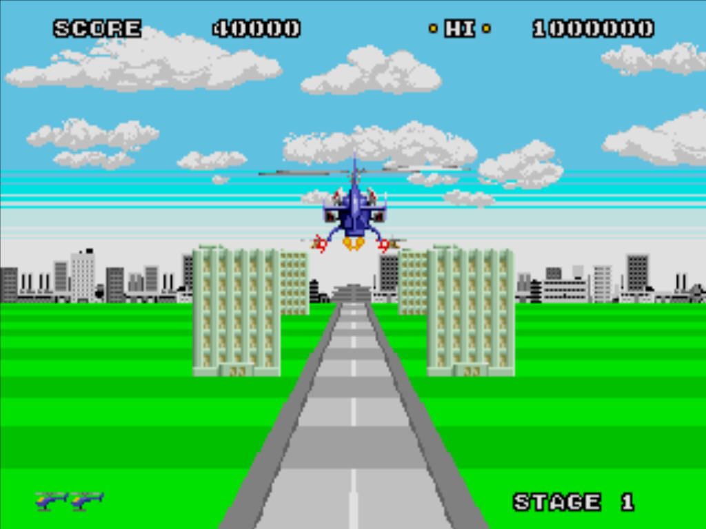 Super Thunder Blade (Windows) screenshot: Start of the game