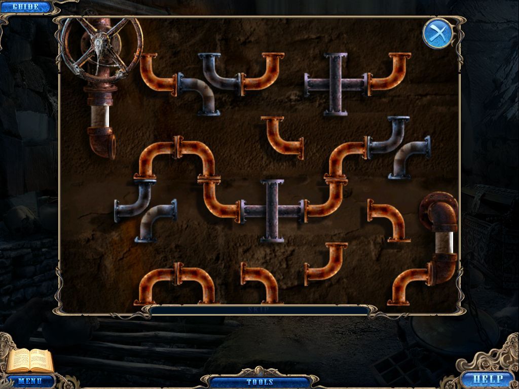 Dark Dimensions: City of Fog (Collector's Edition) (iPad) screenshot: Bonus: Fort caverns pipe puzzle