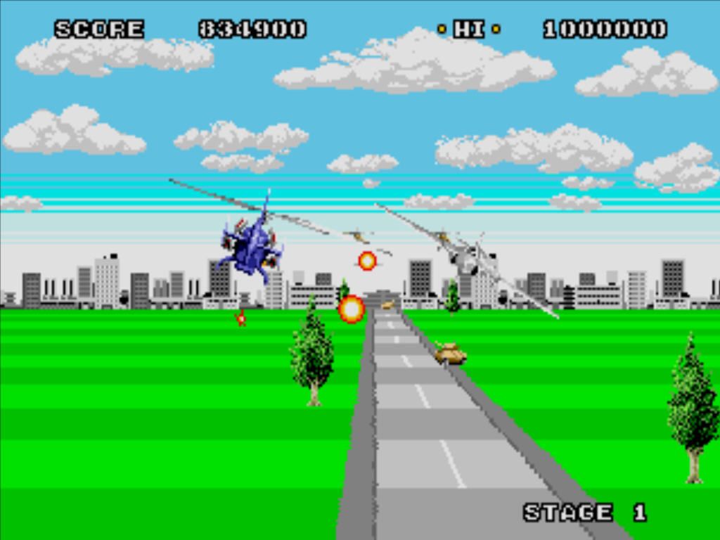 Super Thunder Blade (Windows) screenshot: Jet fighter