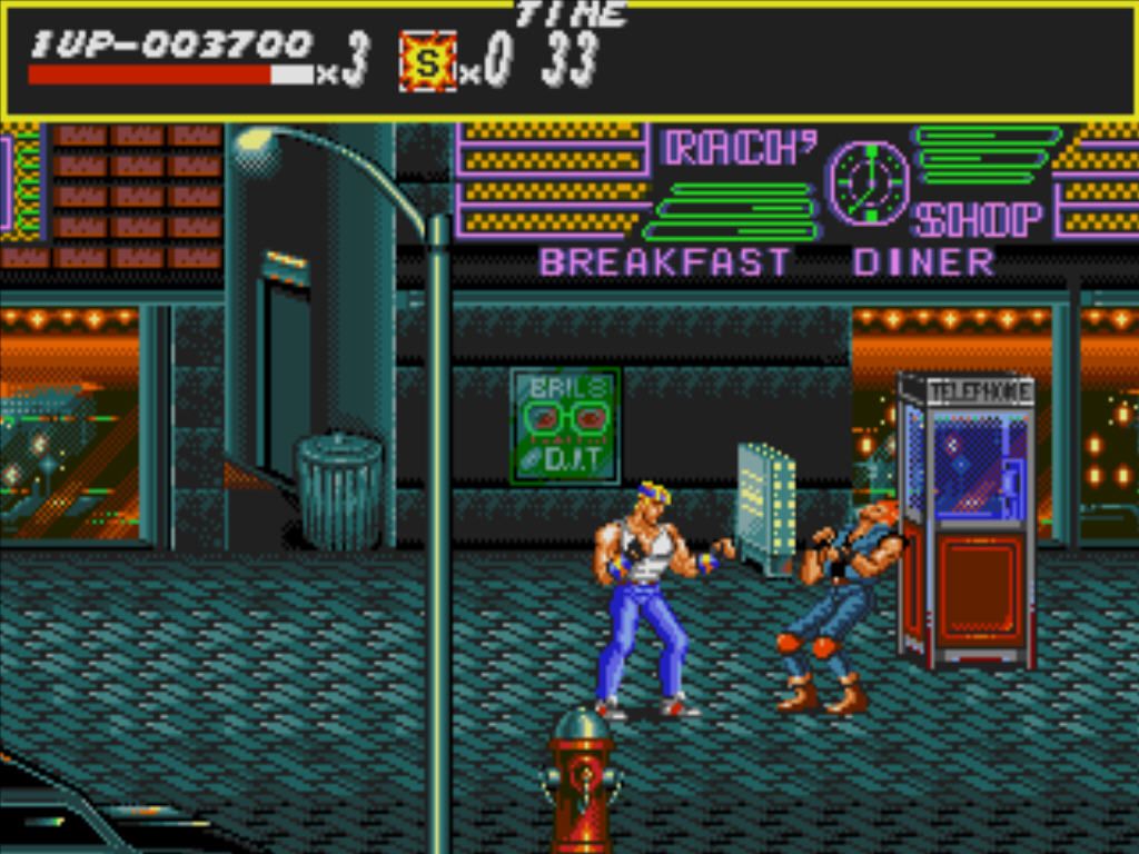 Streets of Rage (Windows) screenshot: Axel in action