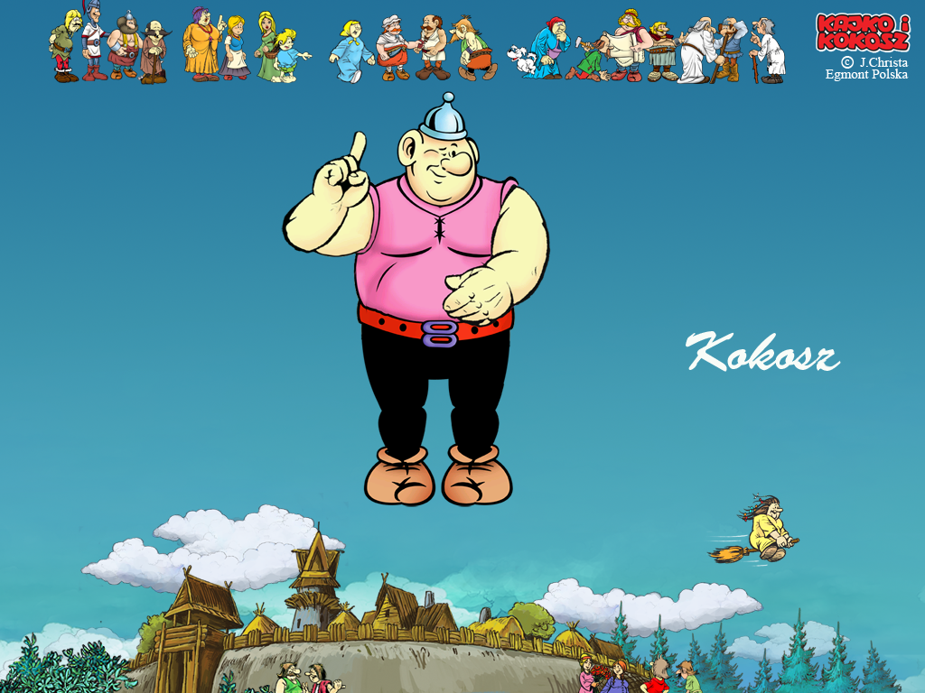 Kajko i Kokosz: Rozprawa z Hodonem (Windows) screenshot: Main characters introduction