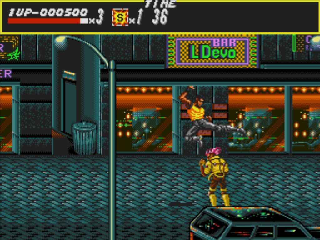 Streets of Rage (Windows) screenshot: Adam's jumping kick