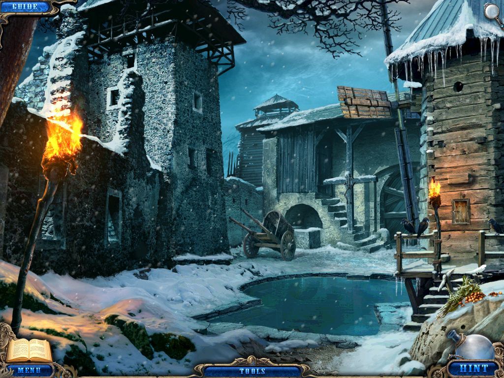 Dark Dimensions: City of Fog (Collector's Edition) (iPad) screenshot: Bonus: Fort with key shaped pond