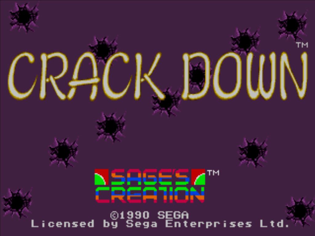Crack Down (Windows) screenshot: Title screen