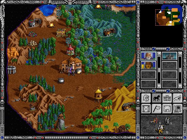 Heroes of Might and Magic II: The Succession Wars (Windows) screenshot: Good terrain, so many things!