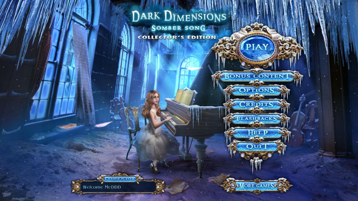 Dark Dimensions: Somber Song (Collector's Edition) (Windows) screenshot: Main menu