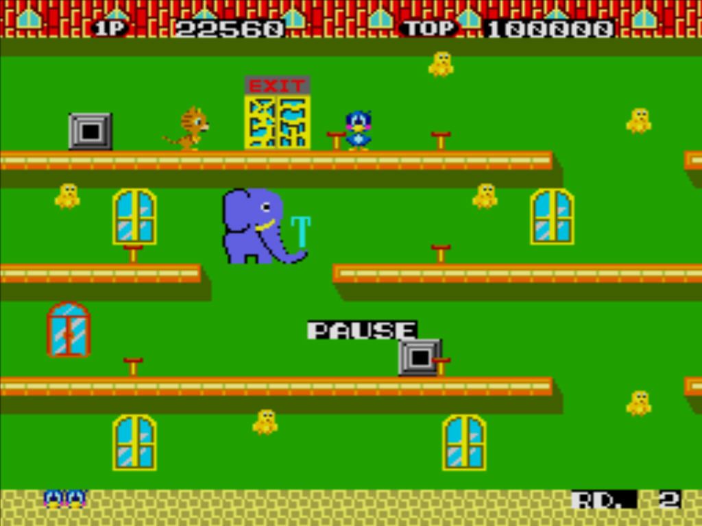 Flicky (Windows) screenshot: Throw things at cats.