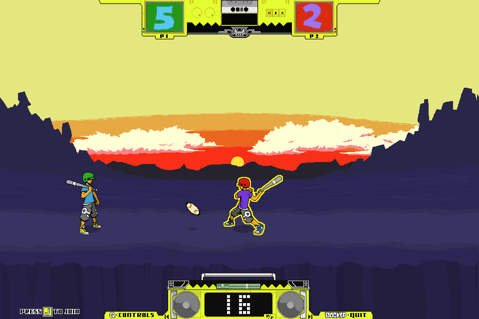 Lethal League (Browser) screenshot: Delivering a powerhit.