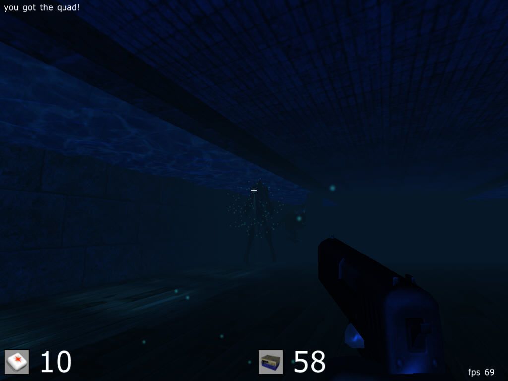 Cube 2: Sauerbraten (Windows) screenshot: Under water