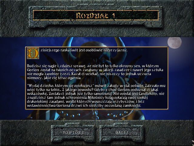 Baldur's Gate (Windows) screenshot: Introduction to the first chapter