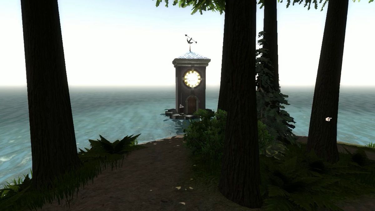 realMyst: Masterpiece Edition (Windows) screenshot: Clock tower in daytime