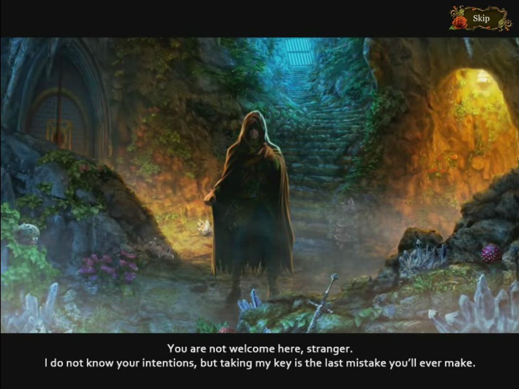 Dark Parables: The Exiled Prince (Windows) screenshot: Cutscene with the Frog Prince warning that I've made a mistake