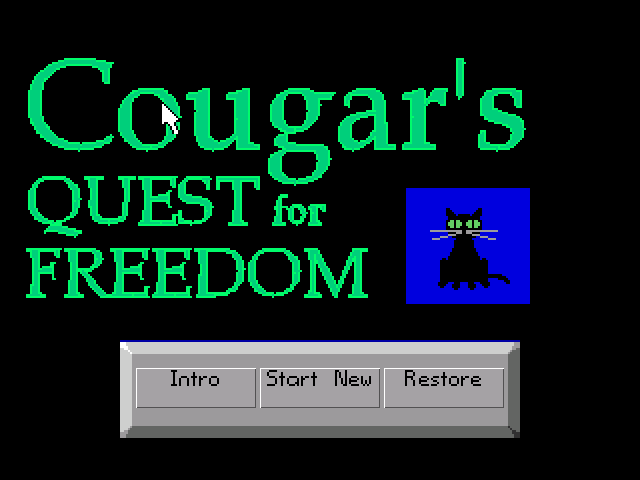 Cougar's Quest for Freedom (Windows) screenshot: Title screen
