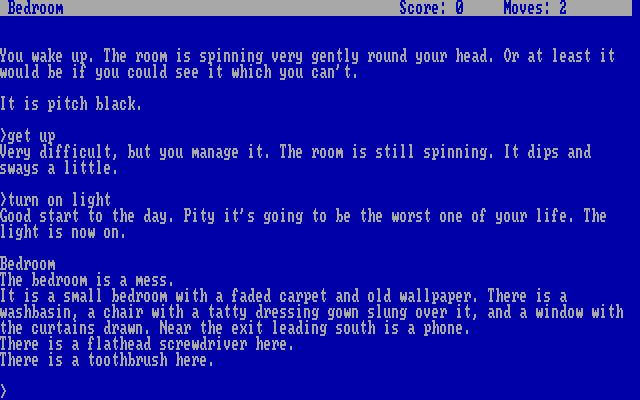 The Hitchhiker's Guide to the Galaxy (DOS) screenshot: The solid gold re-release